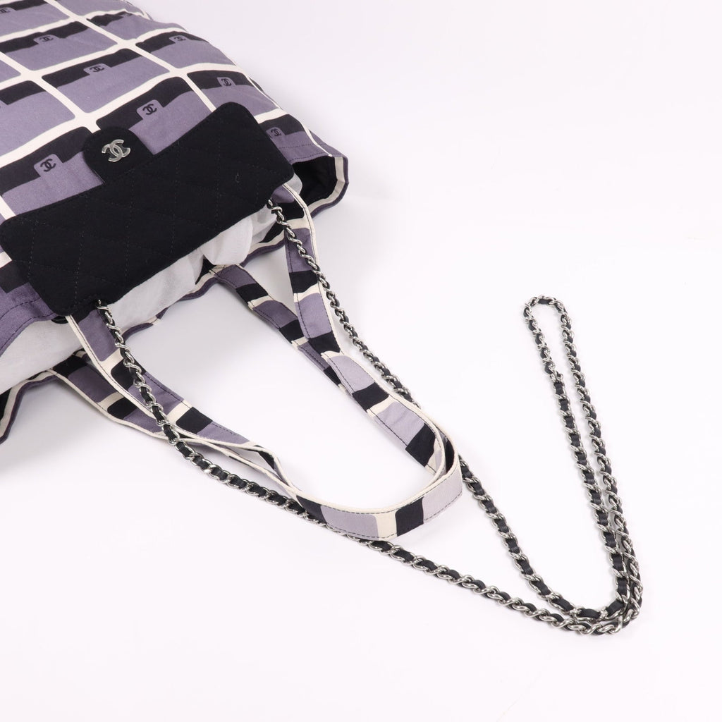 Chanel · Canvas Tote · Silver Hardware