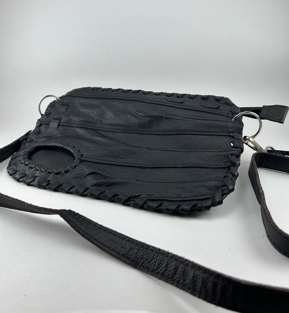 Black Finger Glove Purse - Blank No Patch