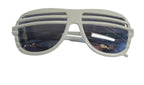 Half Shutter Shades Retro 80s Aviator Style Sunglasses Mirrored Lens