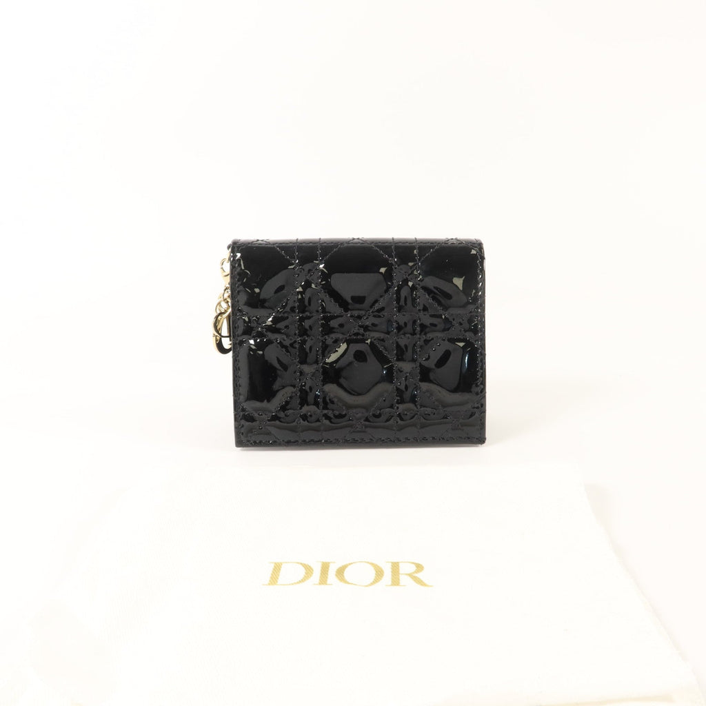 Dior Lady Dior · Compact Wallet · Patent Leather