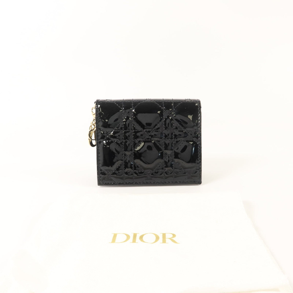 Dior Lady Dior · Compact Wallet · Patent Leather