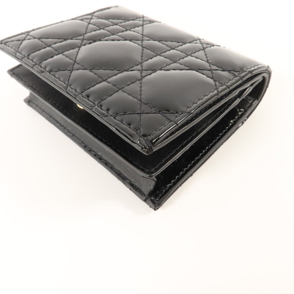 Dior Lady Dior · Compact Wallet · Patent Leather