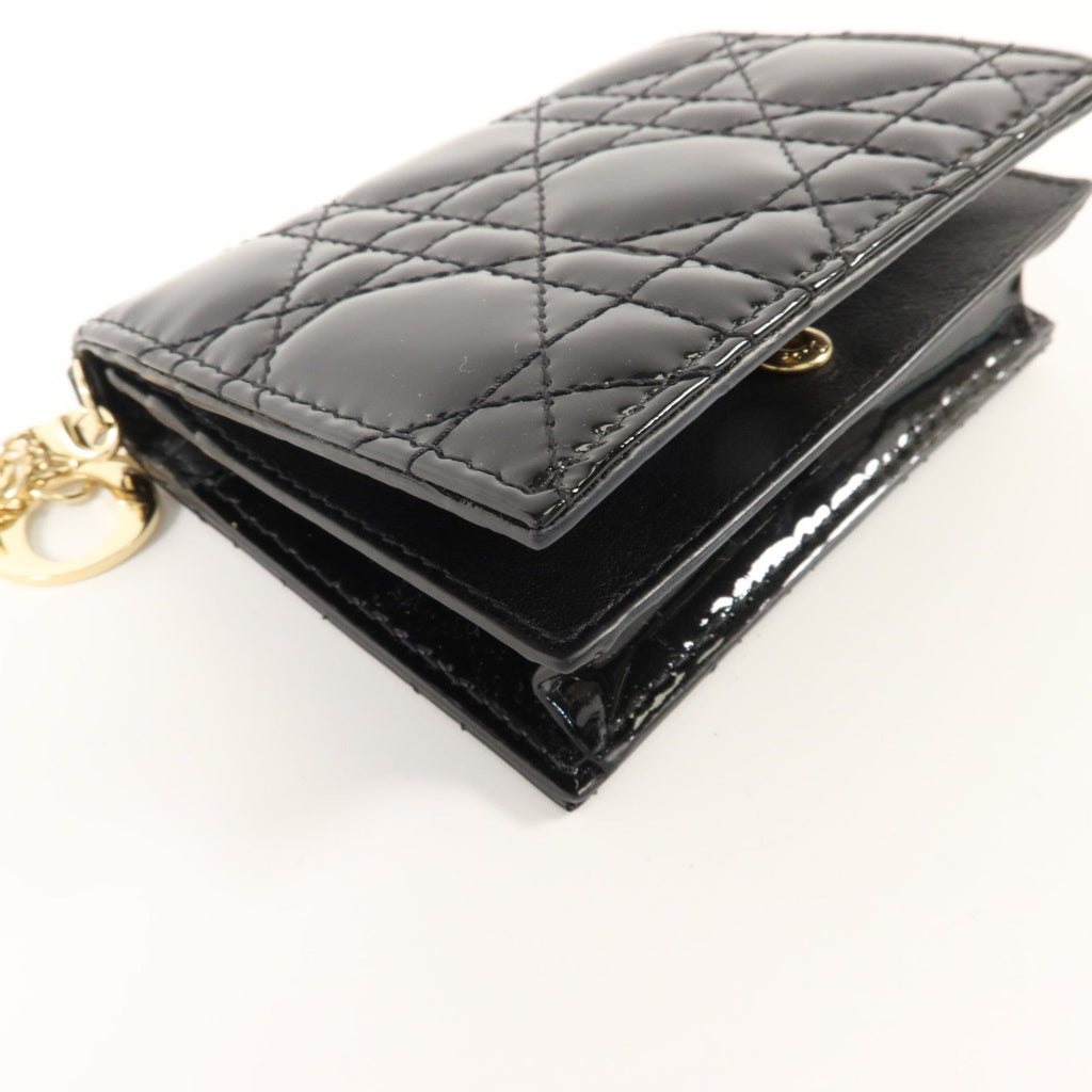 Dior Lady Dior · Compact Wallet · Patent Leather