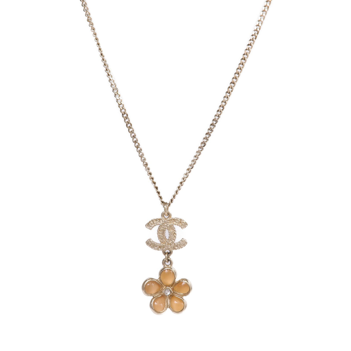 Chanel CC Necklace · Metal · Coral