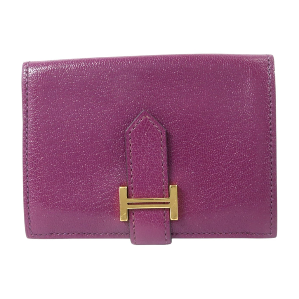 Hermès Bearn Card Case · Chèvre · Anemone