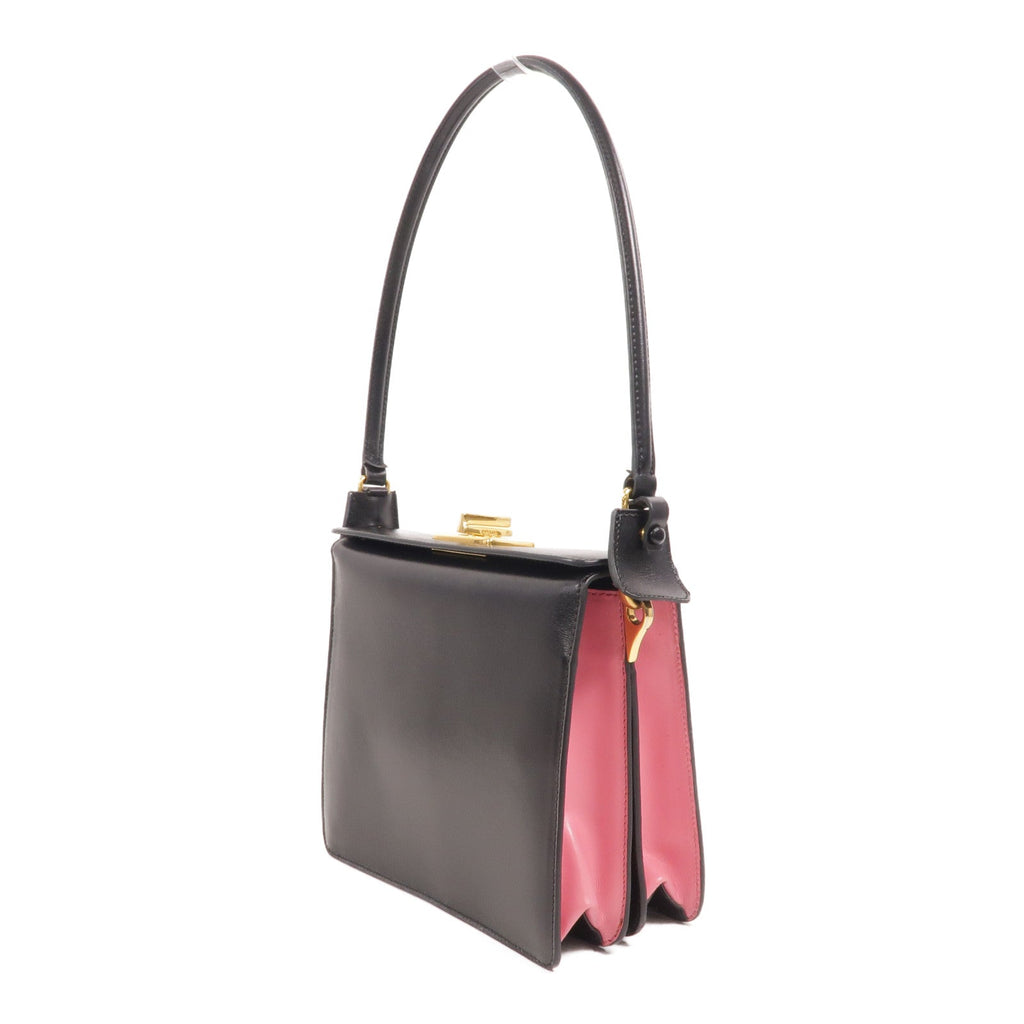 Prada · Two-Tone Calfskin Shoulder Bag