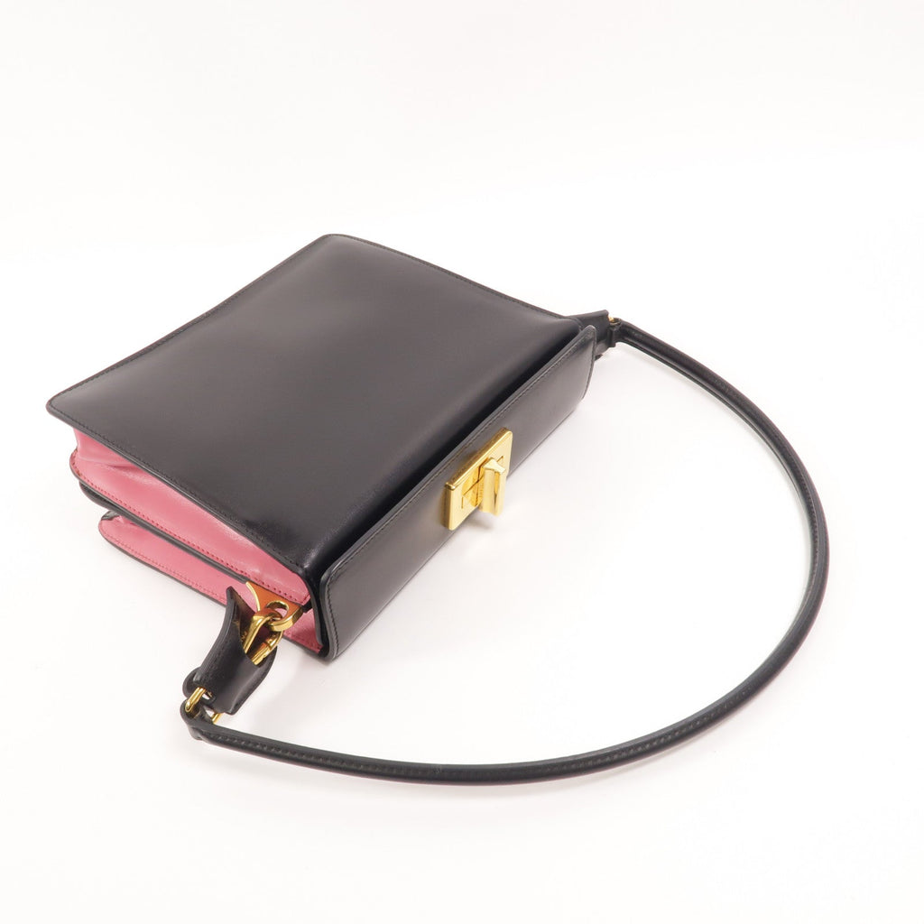 Prada · Two-Tone Calfskin Shoulder Bag