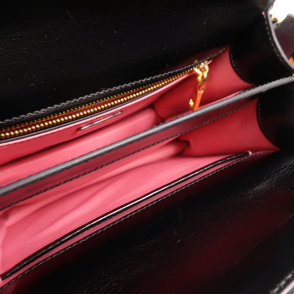 Prada · Two-Tone Calfskin Shoulder Bag