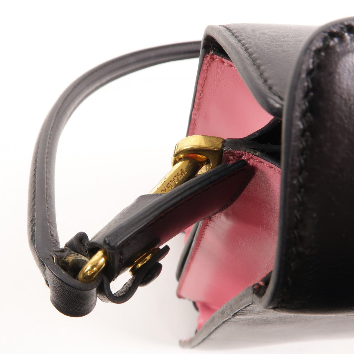 Prada · Two-Tone Calfskin Shoulder Bag