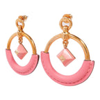 Hermès Leather & Metal Earrings