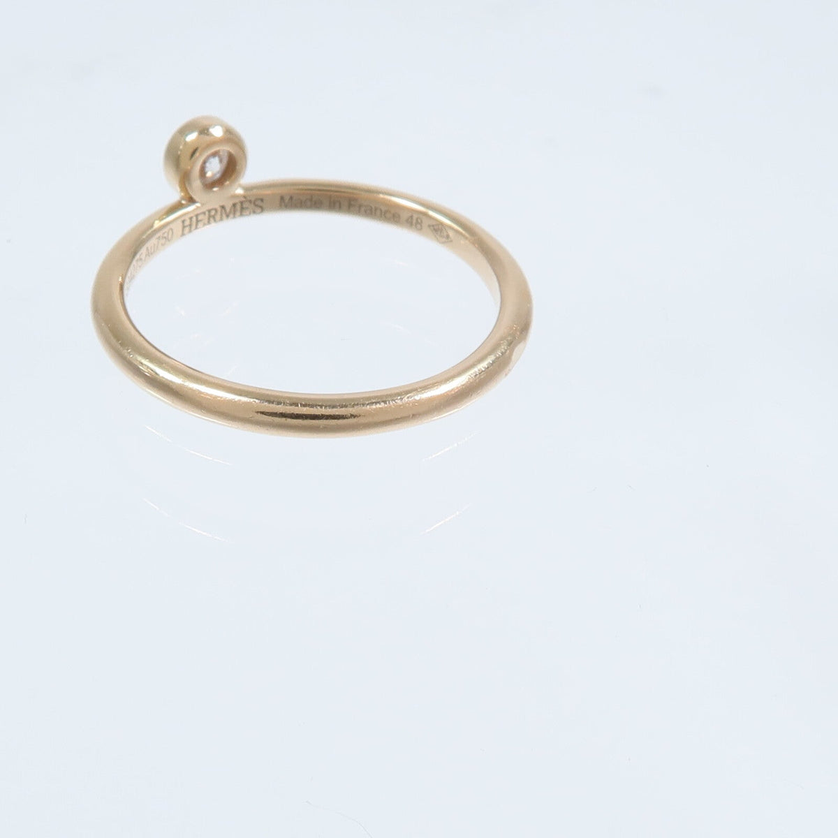 Hermès Bague Link H Rond · Rose Gold