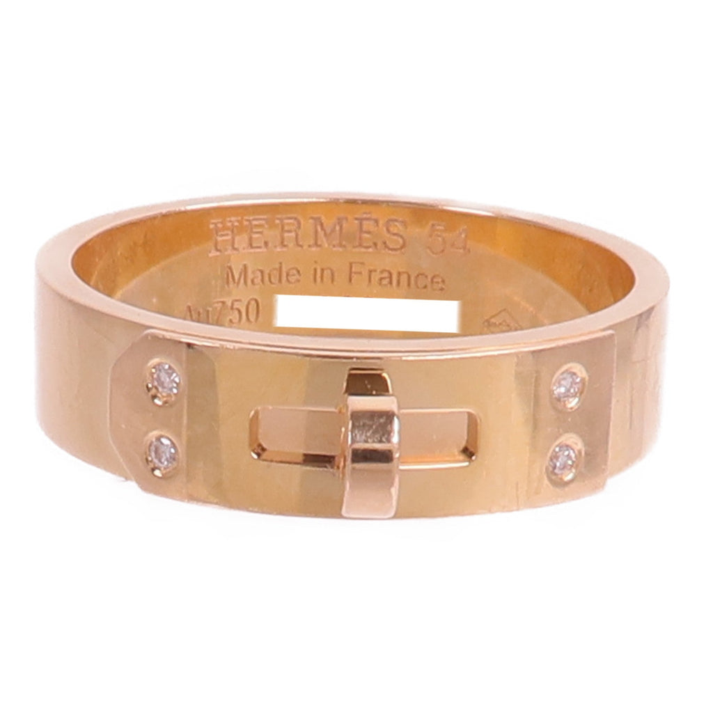 Hermès Kelly Ring · 18K Rose Gold · Diamond