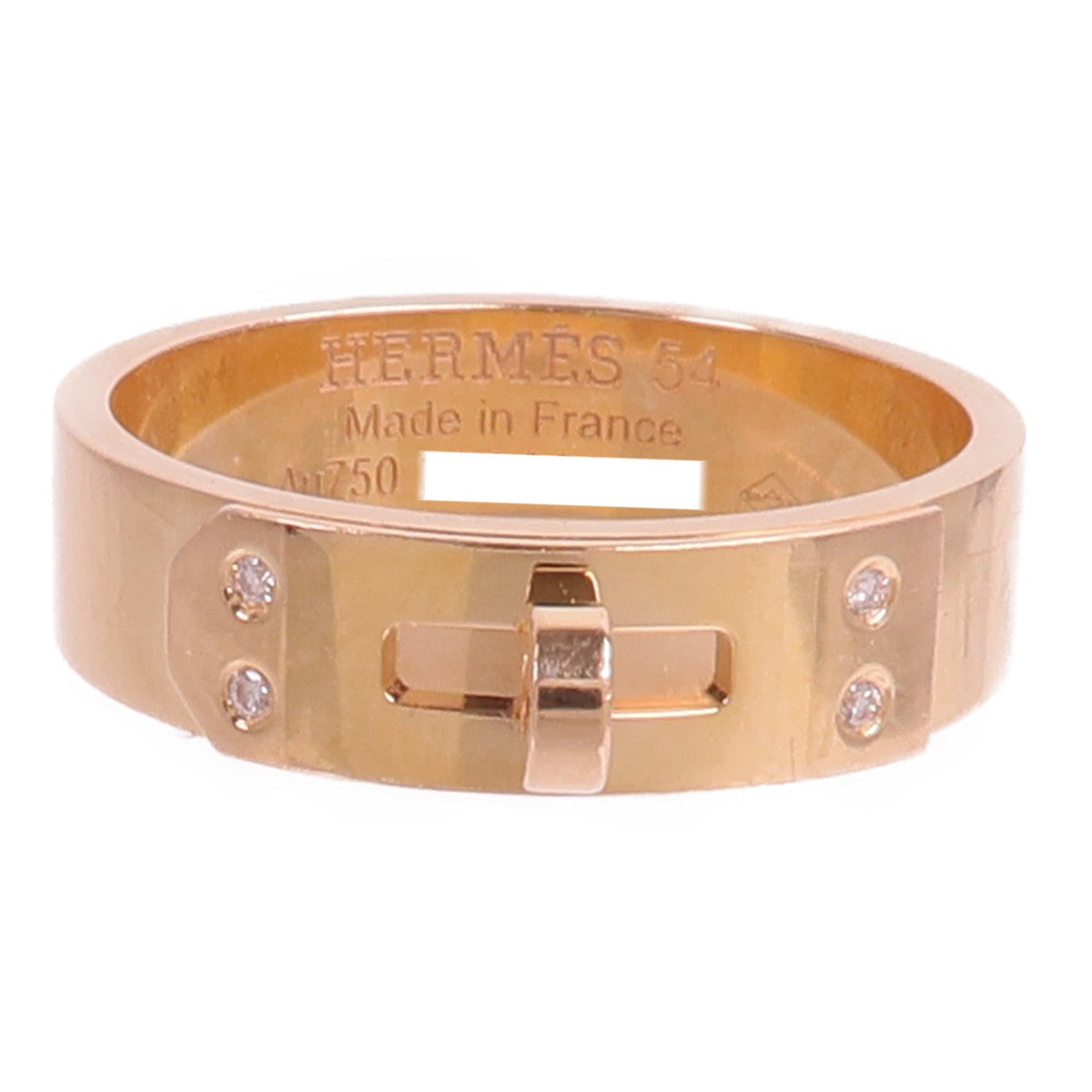 Hermès Kelly Ring · 18K Rose Gold · Diamond
