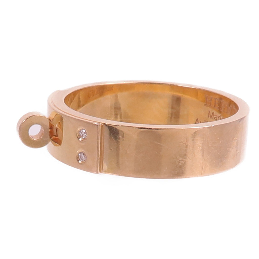Hermès Kelly Ring · 18K Rose Gold · Diamond