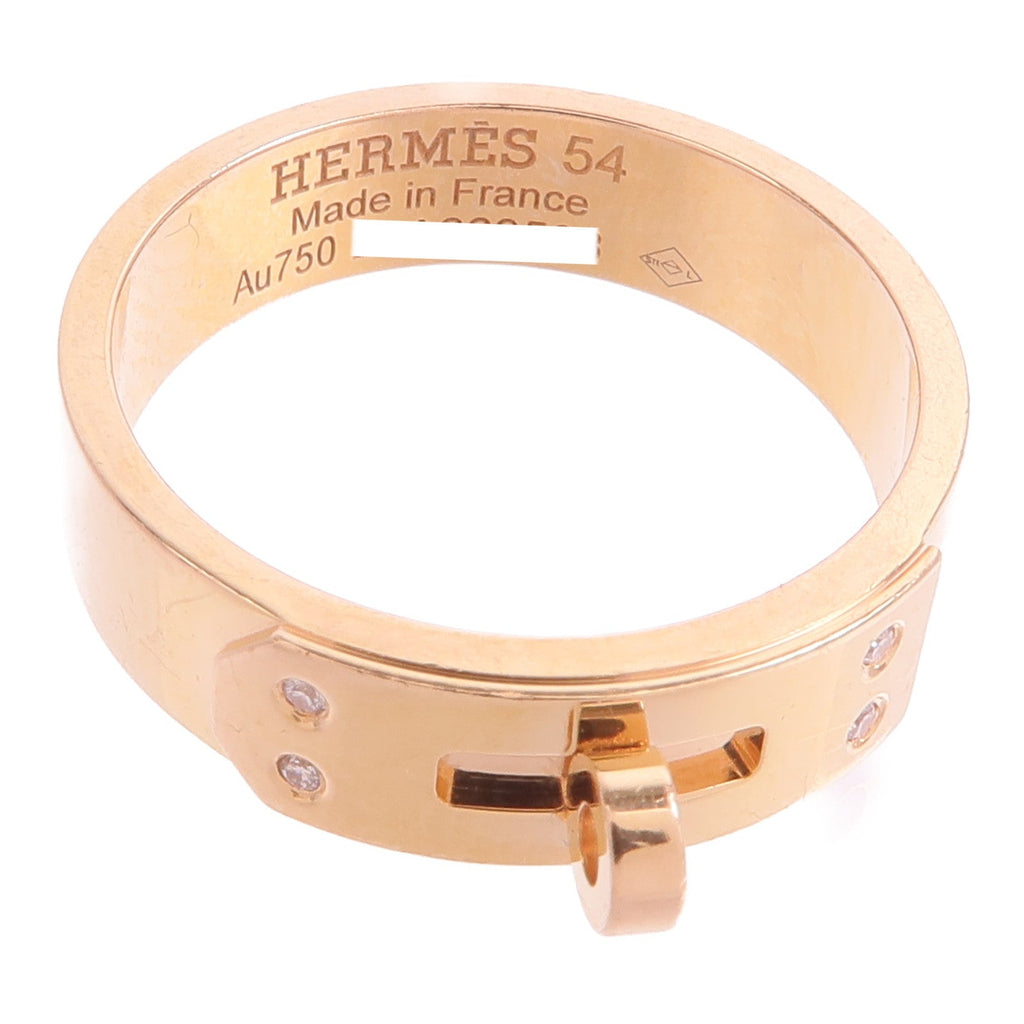 Hermès Kelly Ring · 18K Rose Gold · Diamond