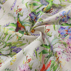 Hawaiian Shirt For Men Hummingbirds Dancing in Flowers Shirt Camp Collar 100% Cotton