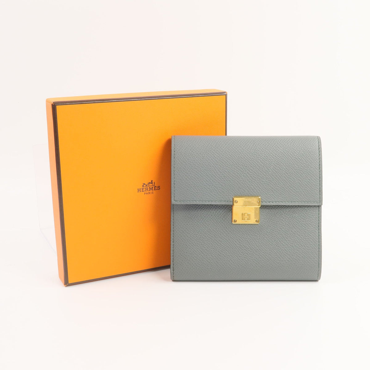 Hermès Clic 12 · Epsom · Vert Amande