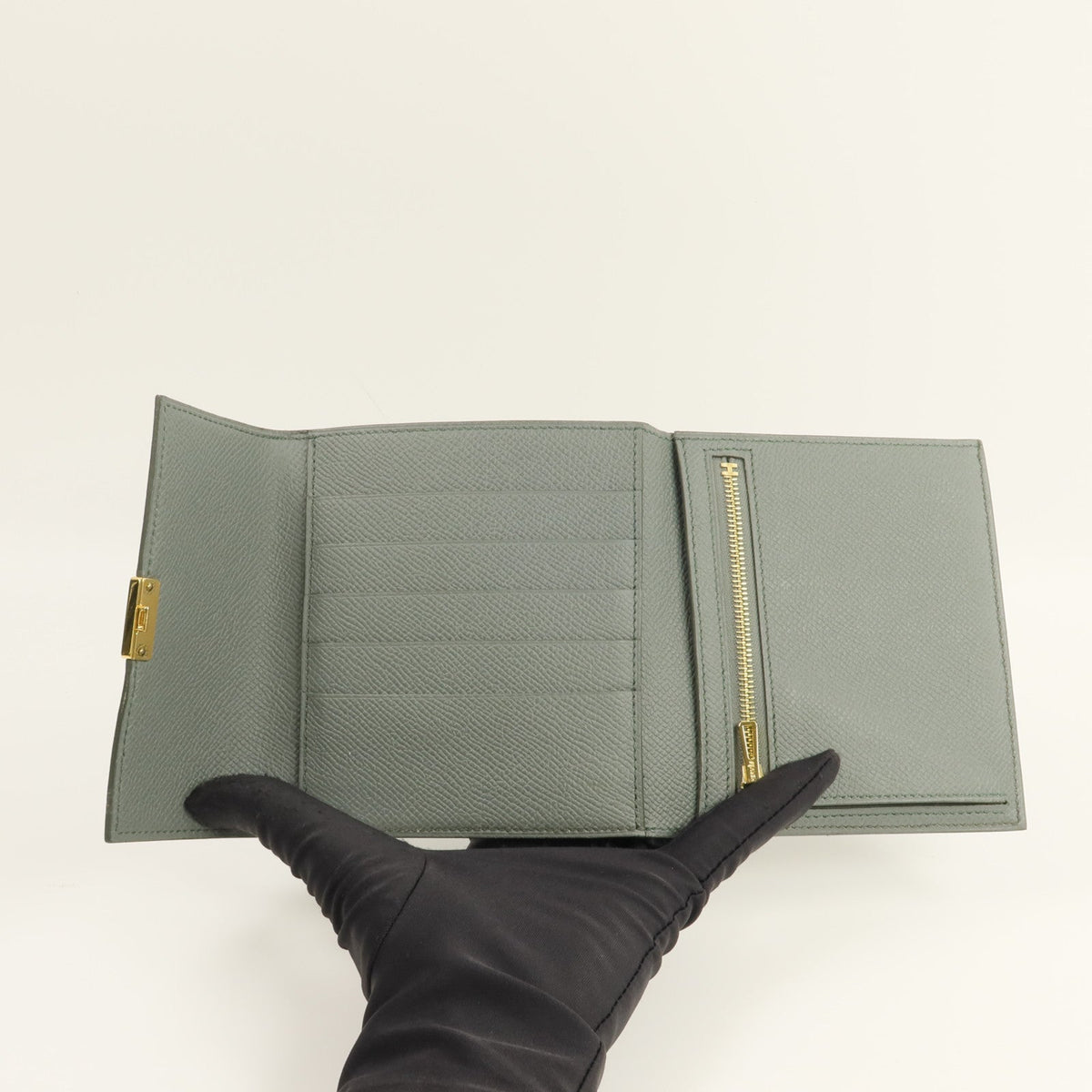 Hermès Clic 12 · Epsom · Vert Amande