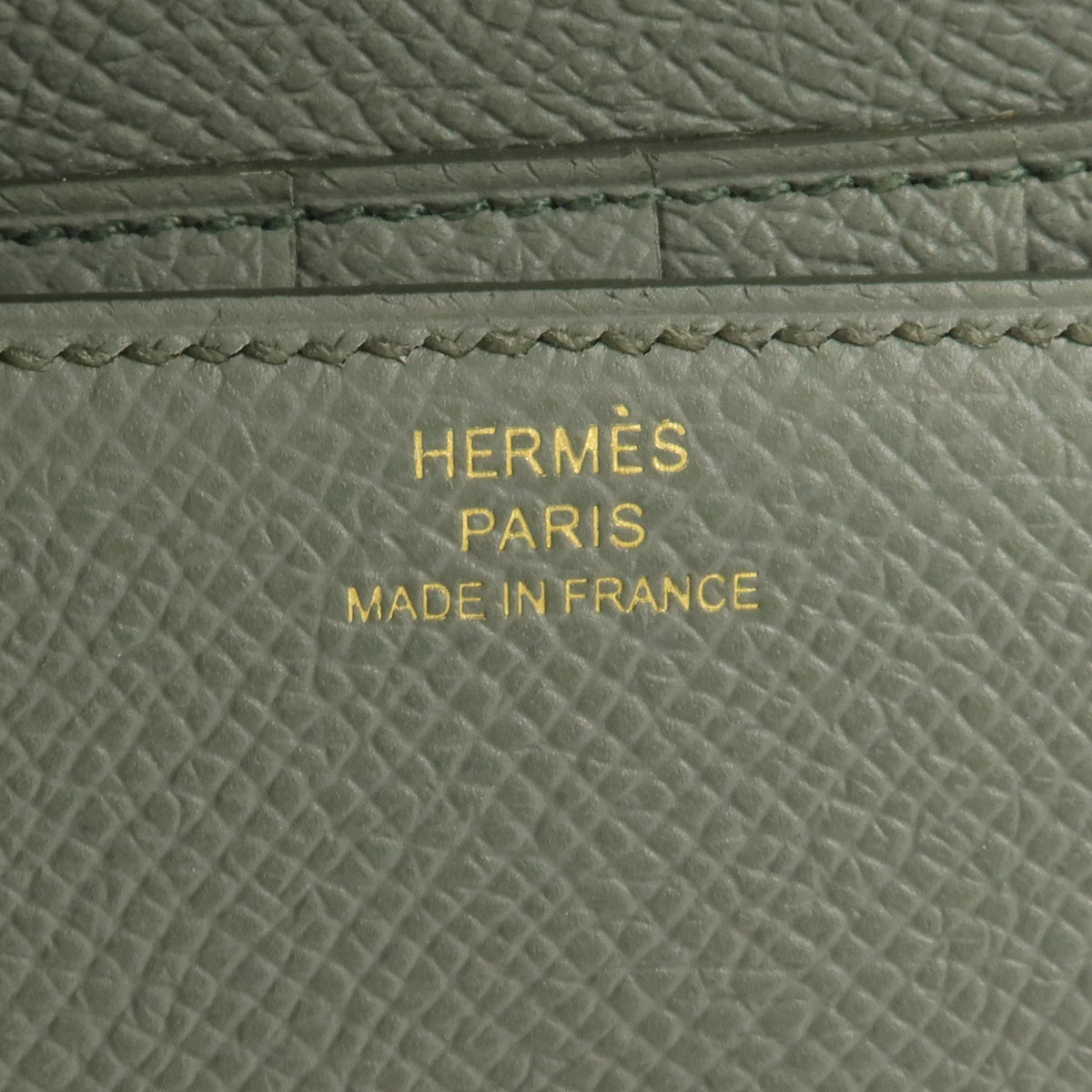 Hermès Clic 12 · Epsom · Vert Amande