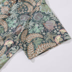 1950s Vintage Hawaiian Shirt For Men Lush Greenery Shirt Camp Collar 100% Cotton