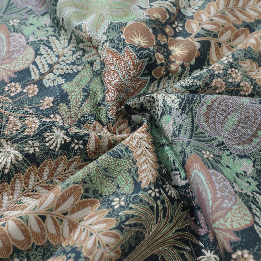 1950s Vintage Hawaiian Shirt For Men Lush Greenery Shirt Camp Collar 100% Cotton