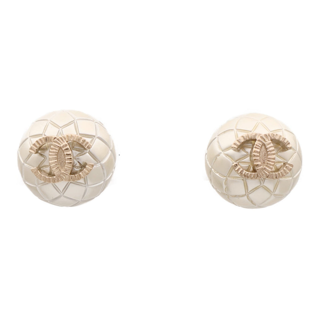 CHANEL CC Earrings · Two-Tone Metal