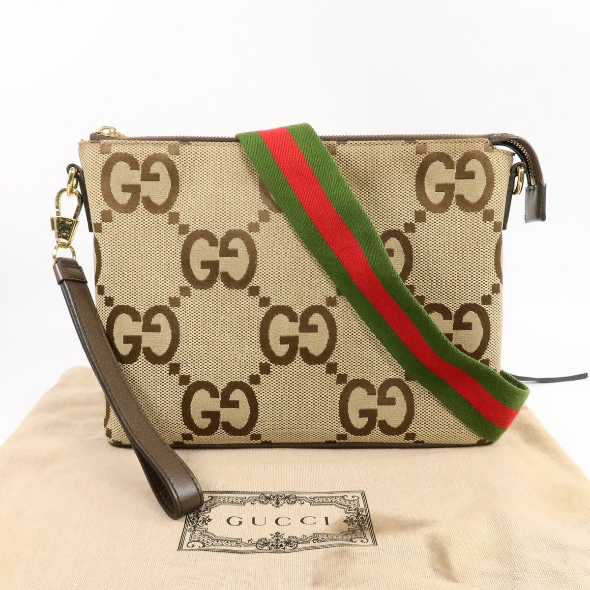 Gucci Jumbo GG · Canvas Shoulder Bag