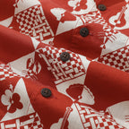1970s Vintage Hawaiian Shirts For Men Checkerboard Variations Shirt 100% Cotton