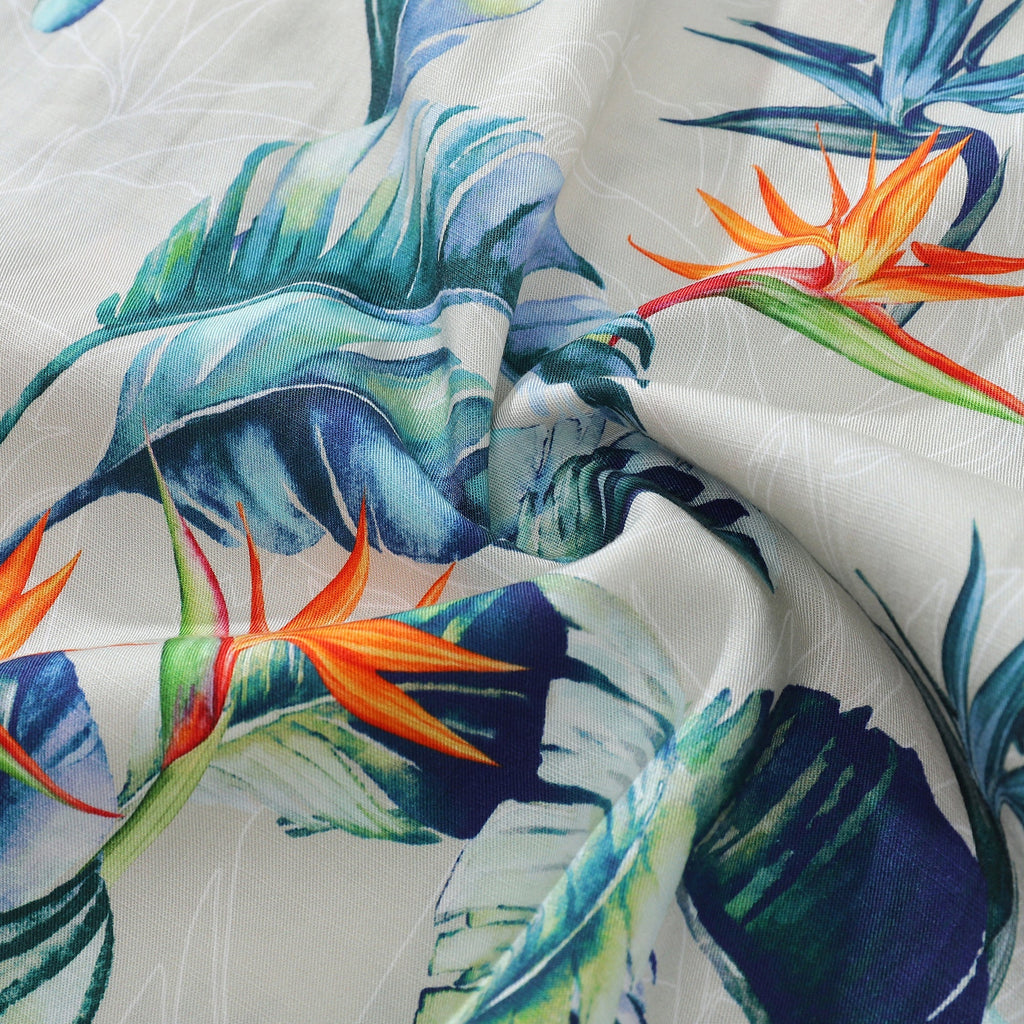 Hawaiian Shirt For Men Fantasy of the Paradise Bird Print 1930s Vintage Shirt