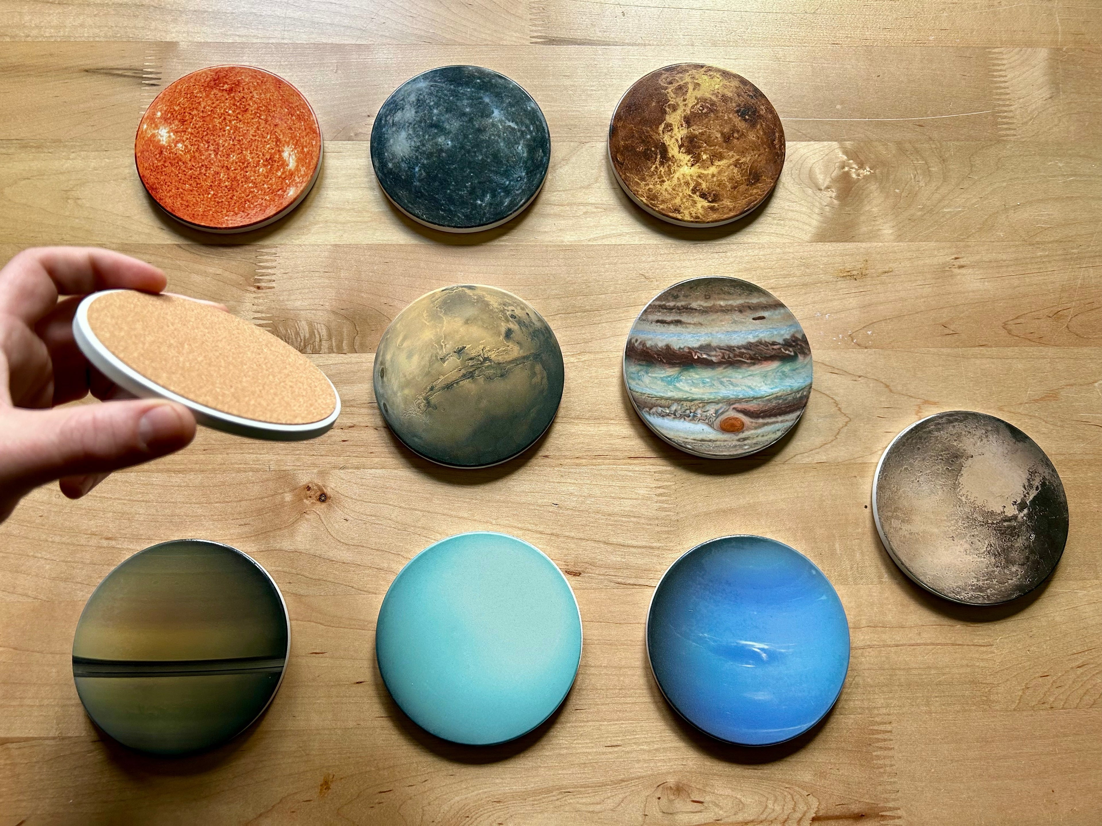 Planets Ceramic 10-Coaster Set