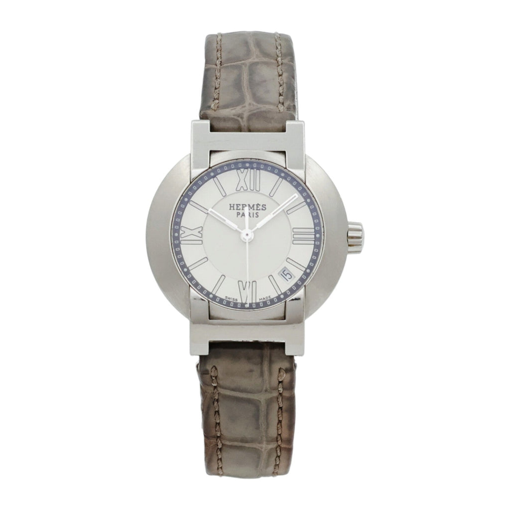 Hermès Nomade · Steel · Crocodile Strap
