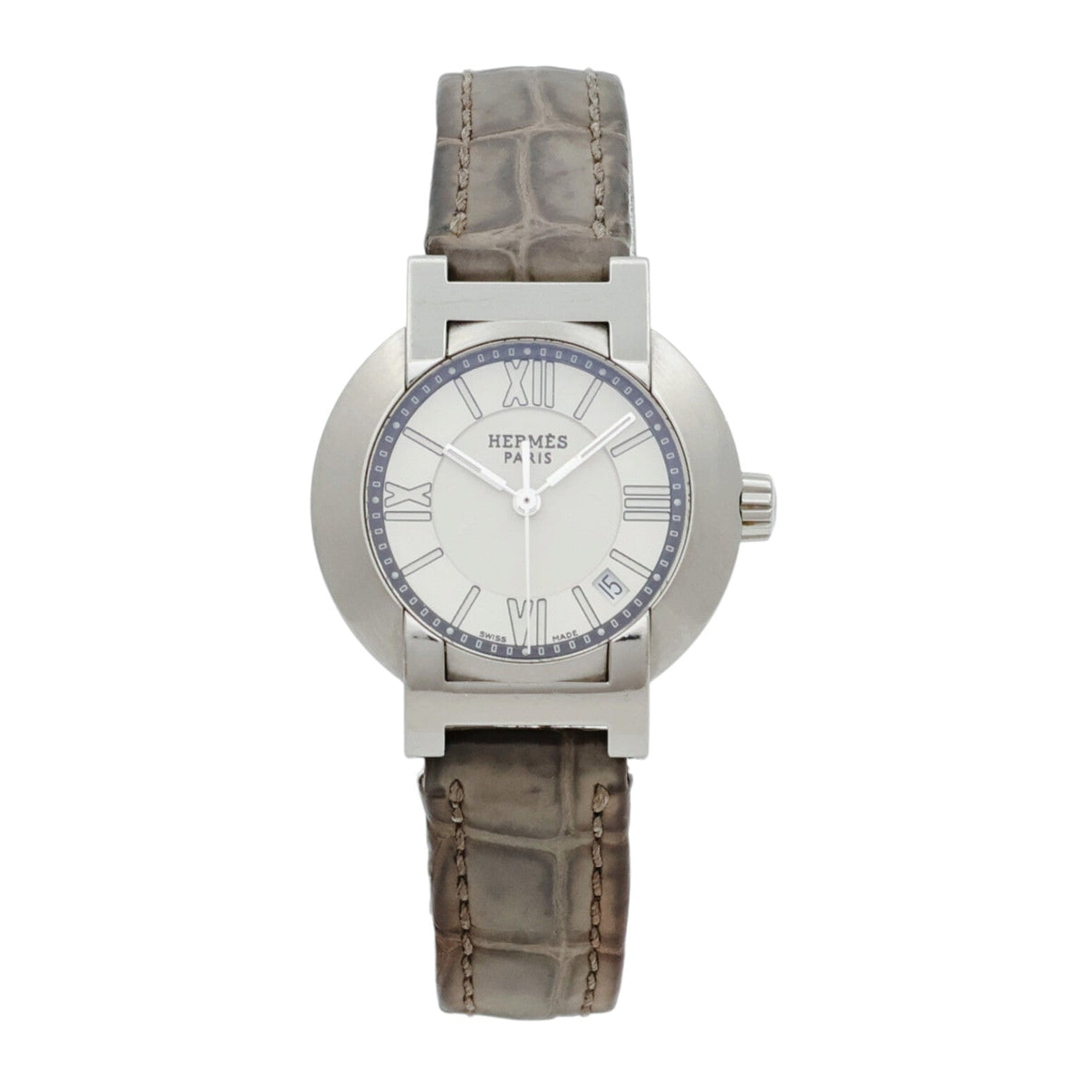 Hermès Nomade · Steel · Crocodile Strap