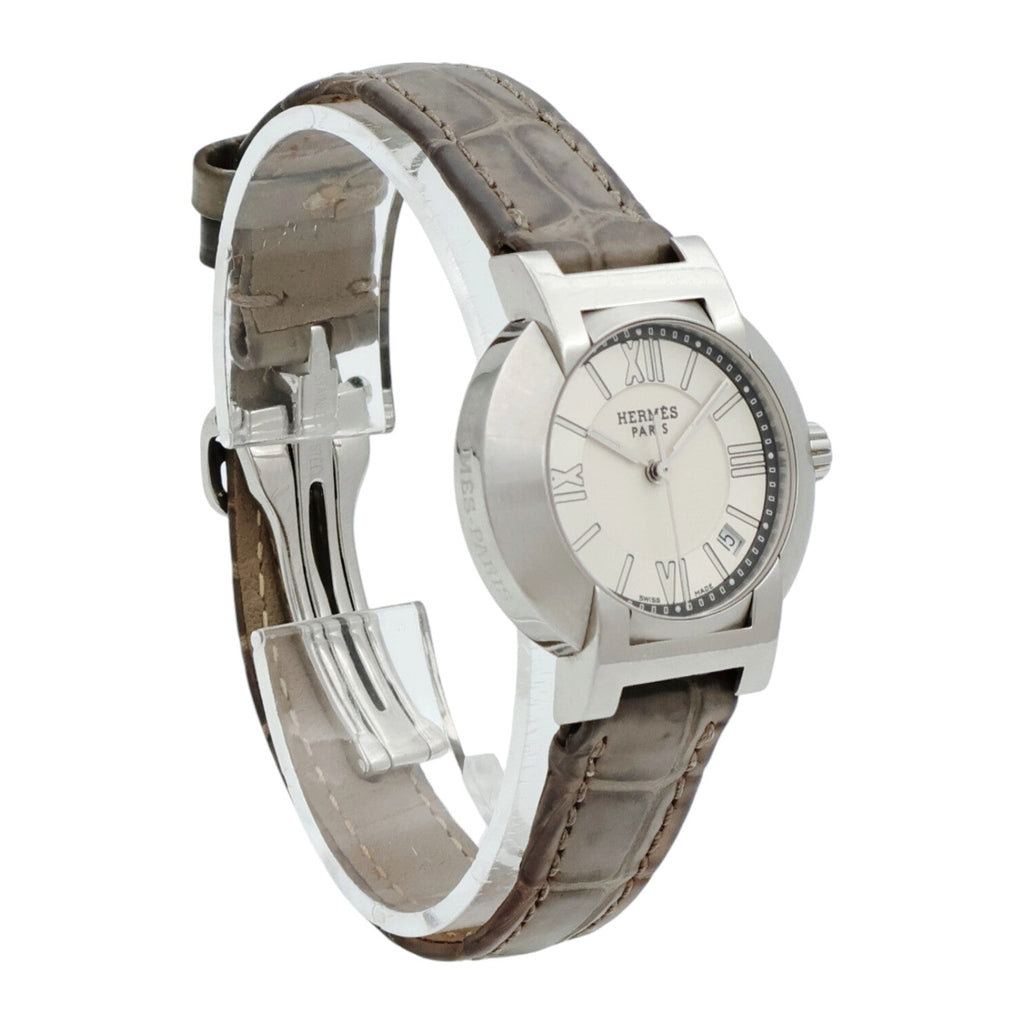 Hermès Nomade · Steel · Crocodile Strap