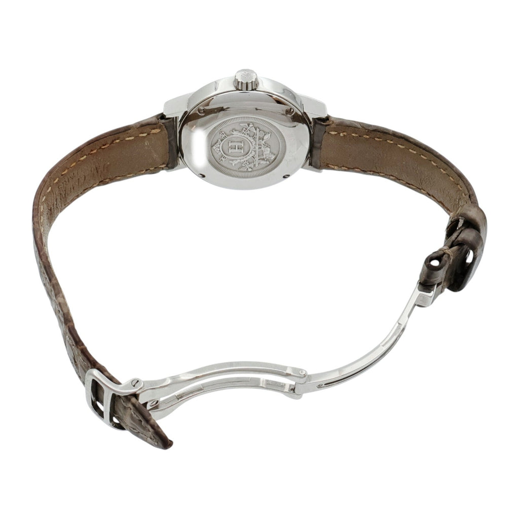 Hermès Nomade · Steel · Crocodile Strap