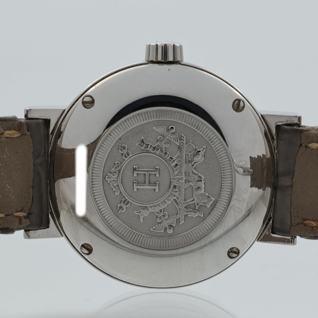 Hermès Nomade · Steel · Crocodile Strap