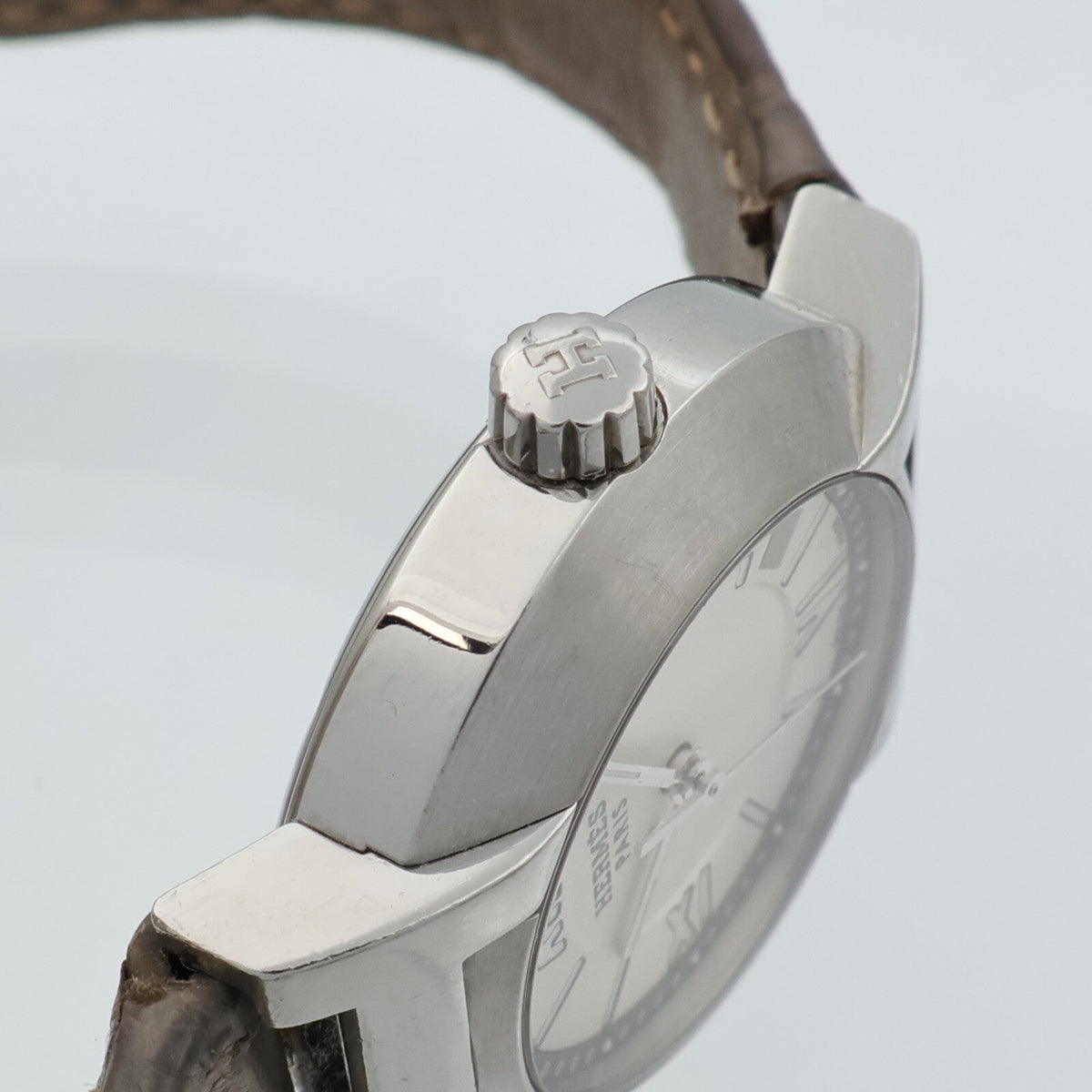Hermès Nomade · Steel · Crocodile Strap