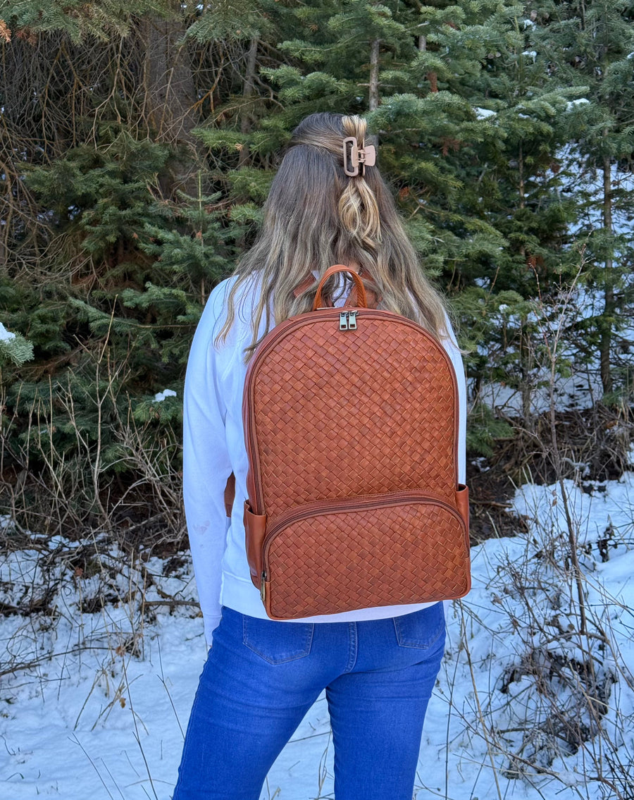 Large Woven Backpack
