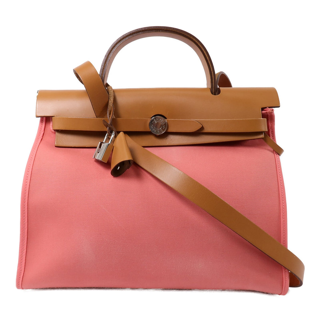 Hermès Herbag PM · Canvas · Rose Azalée