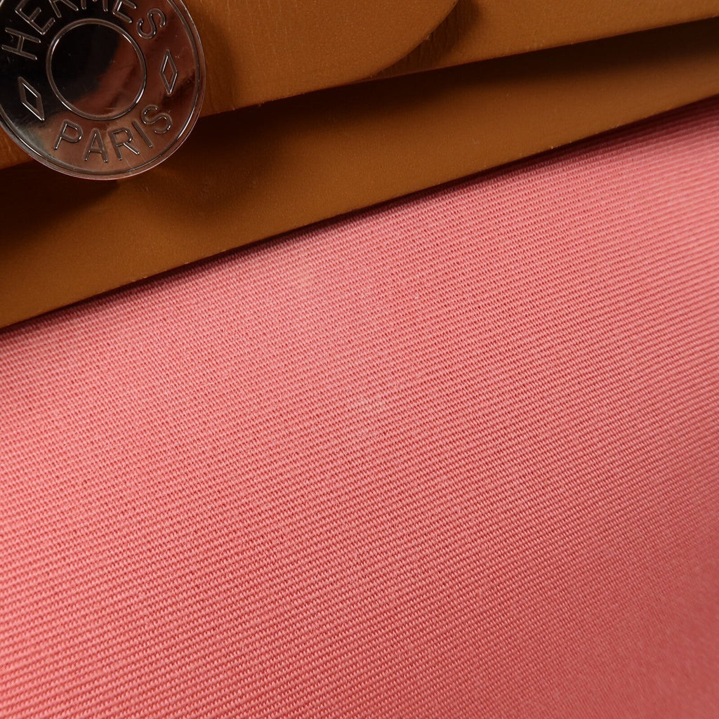 Hermès Herbag PM · Canvas · Rose Azalée