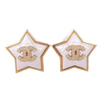 Chanel CC · Pearl Earrings · Gold