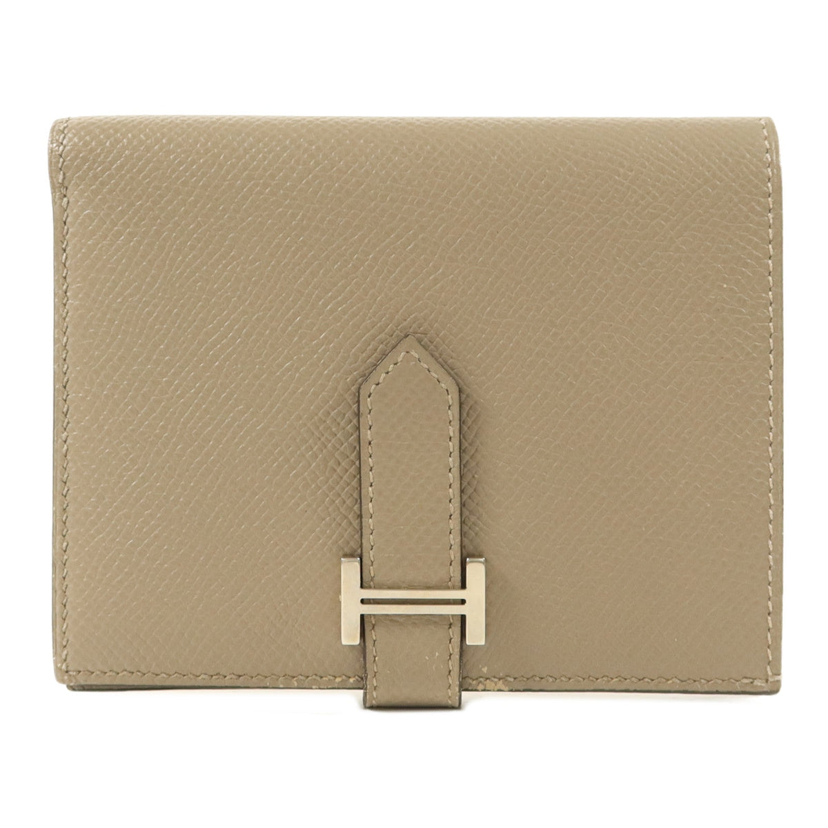 Hermès Bearn Compact · Gris Asphalte Epsom