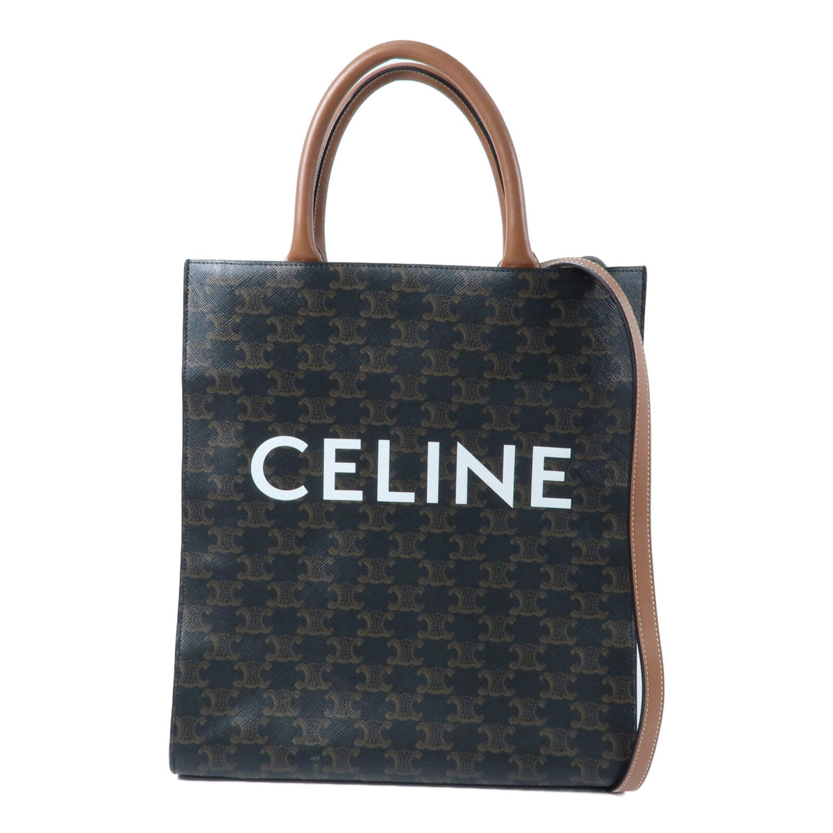 Celine Triomphe Cabas Vertical · Coated Canvas