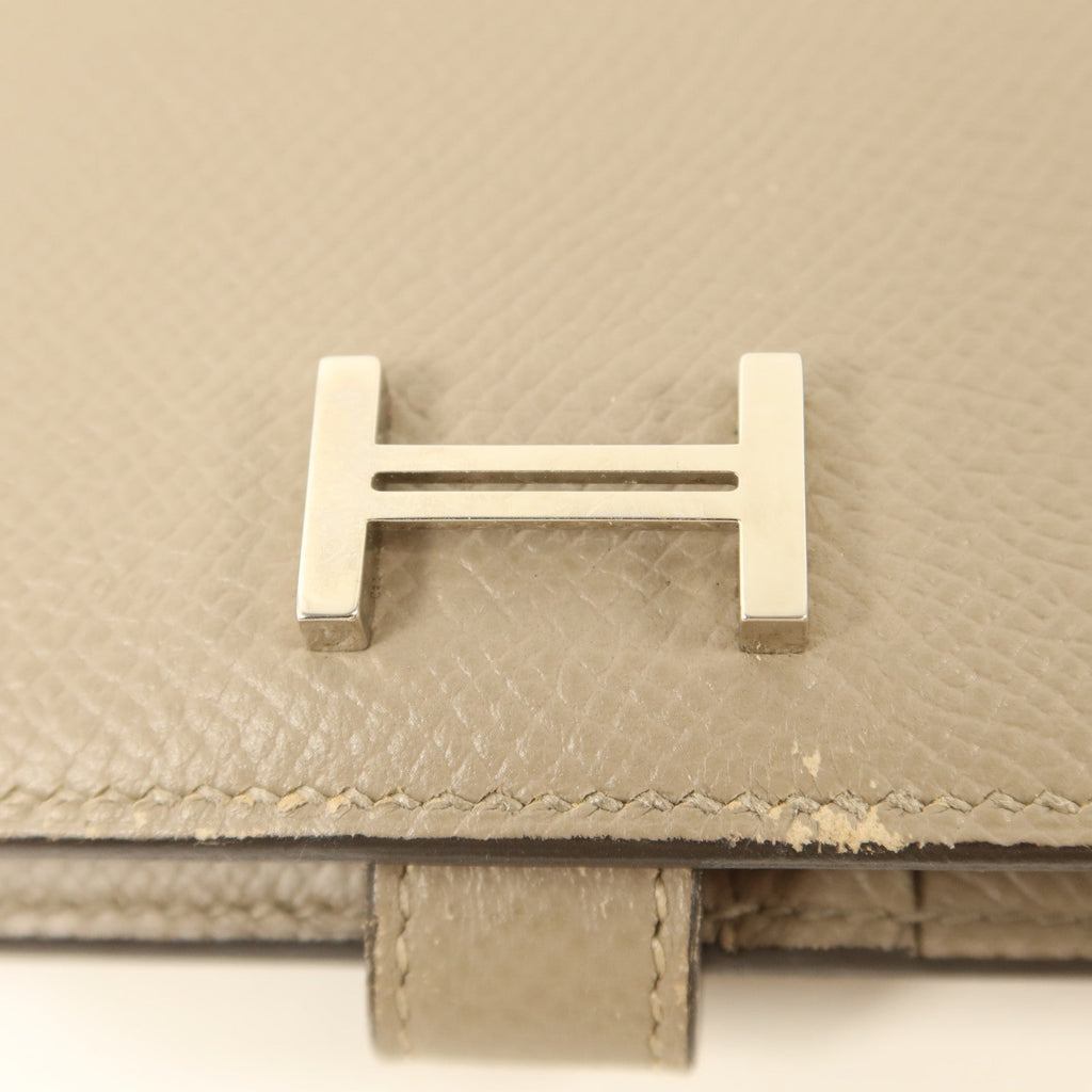 Hermès Bearn Compact · Gris Asphalte Epsom