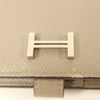 Hermès Bearn Compact · Gris Asphalte Epsom