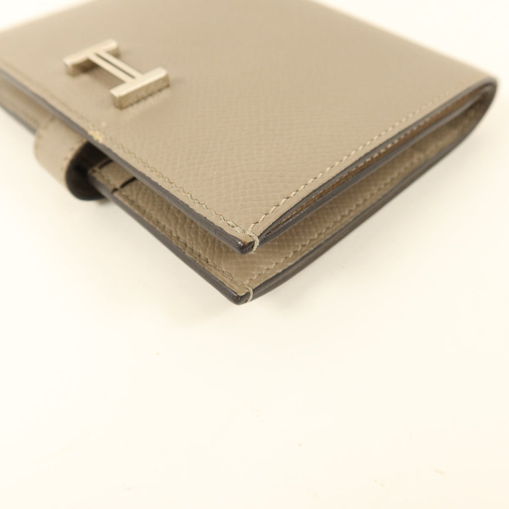 Hermès Bearn Compact · Gris Asphalte Epsom