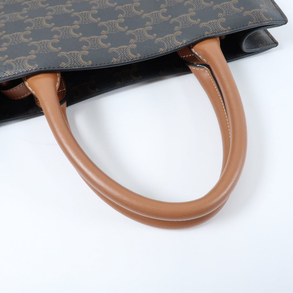 Celine Triomphe Cabas Vertical · Coated Canvas