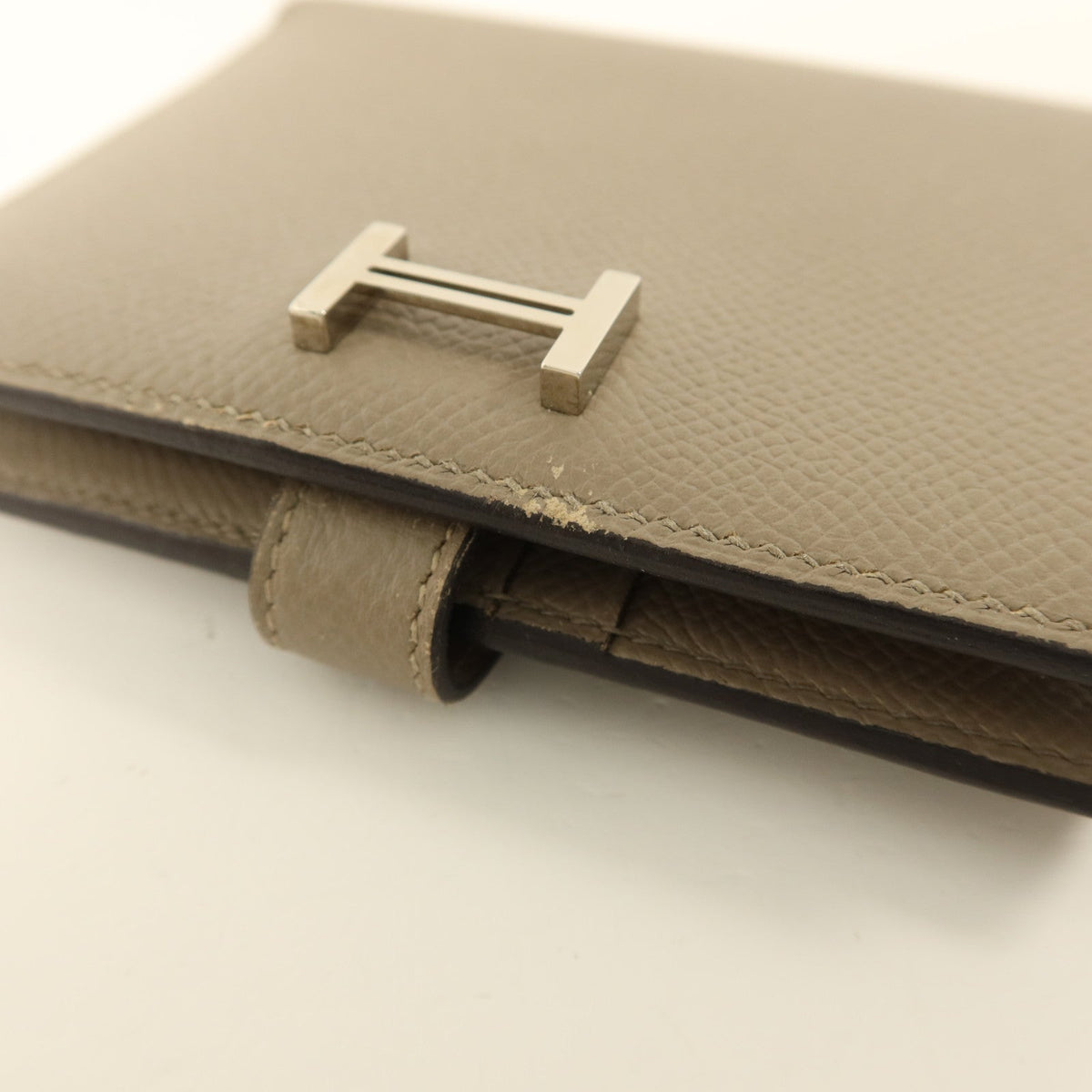 Hermès Bearn Compact · Gris Asphalte Epsom