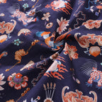 Men's Hawaiian Shirt Chinese Elements Print Cotton Camp Collar Short Sleeve Aloha Shirt