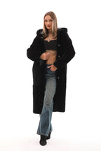 The Virella Reversible Hooded Shearling Leather Jacket