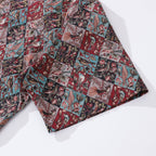 Men's Hawaiian Shirt Symphony of Birds Print Cotton Button-down Short Sleeve Aloha Shirt
